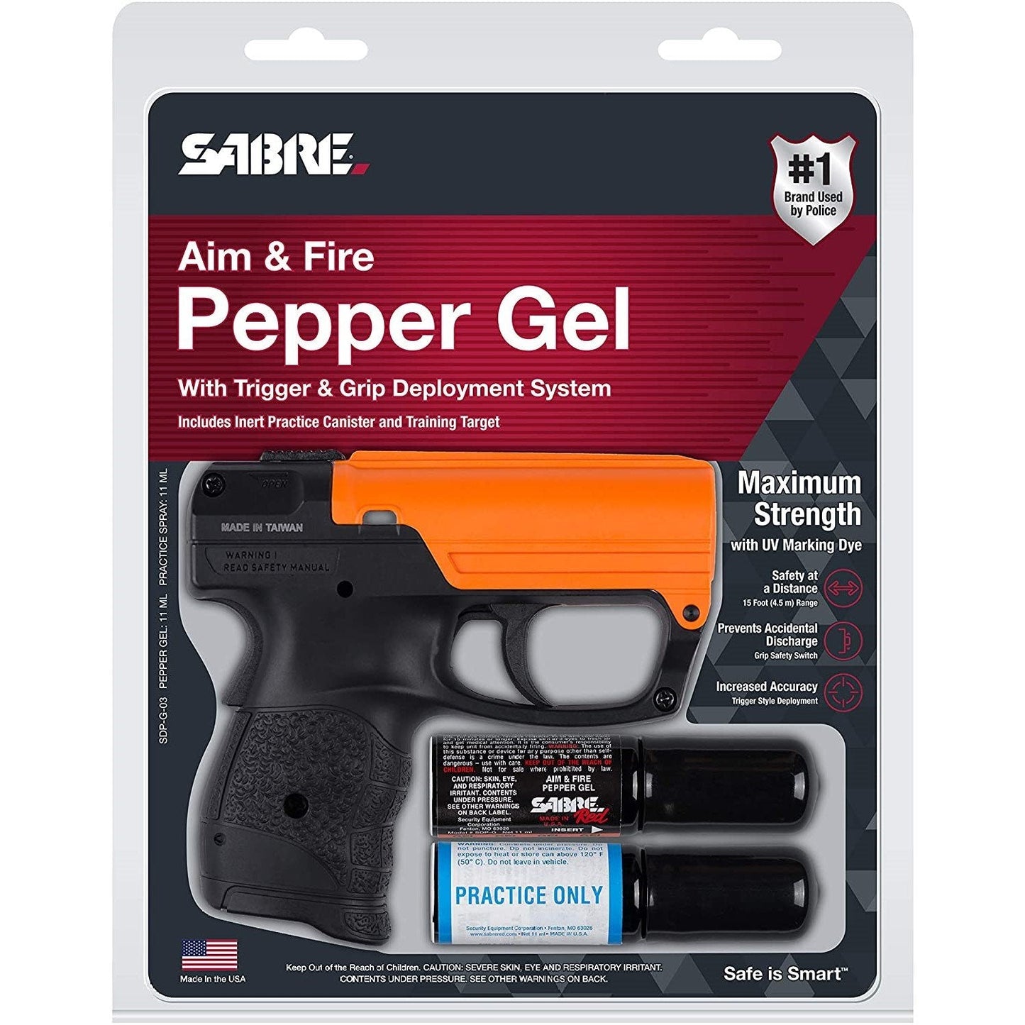 SABRE® Red Aim & Fire Reloadable Pepper Gel Gun