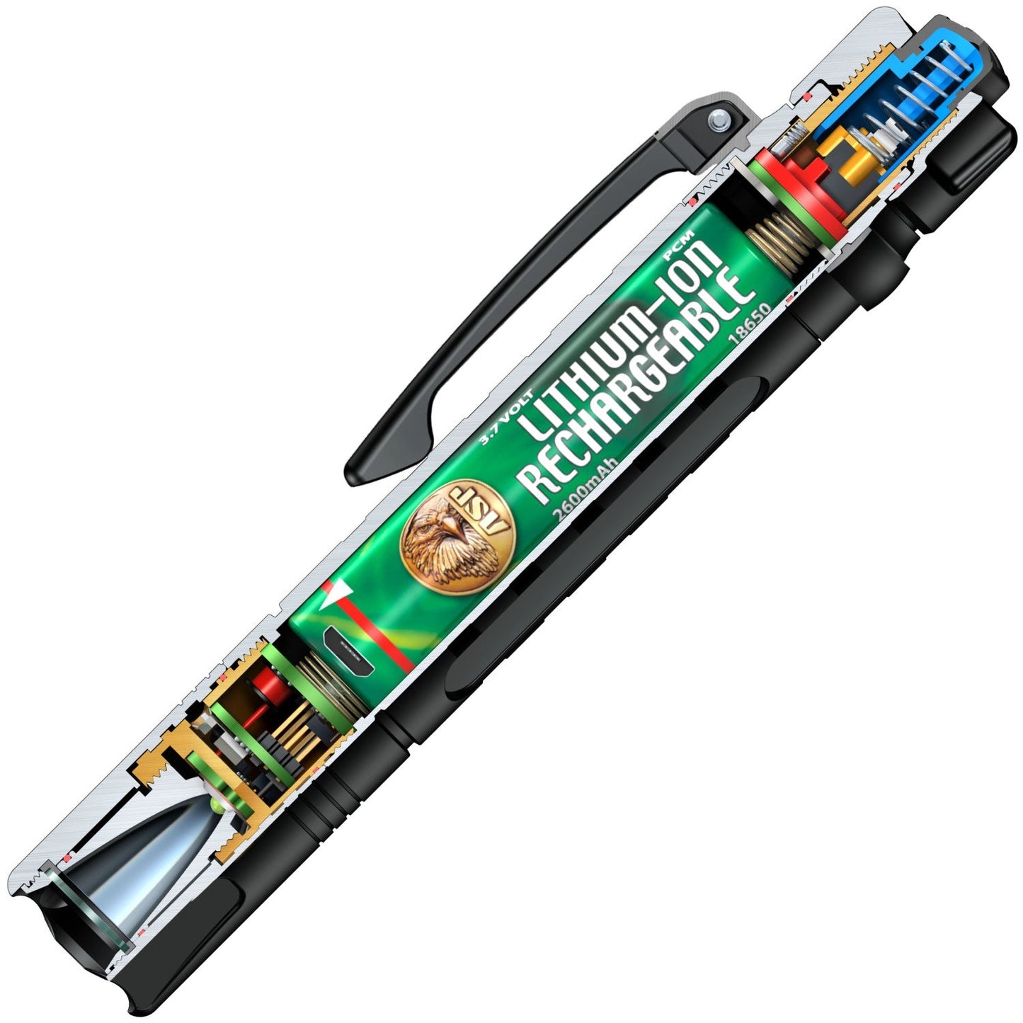 ASP Tungsten DF Rechargeable LED Flashlight 430 Lm