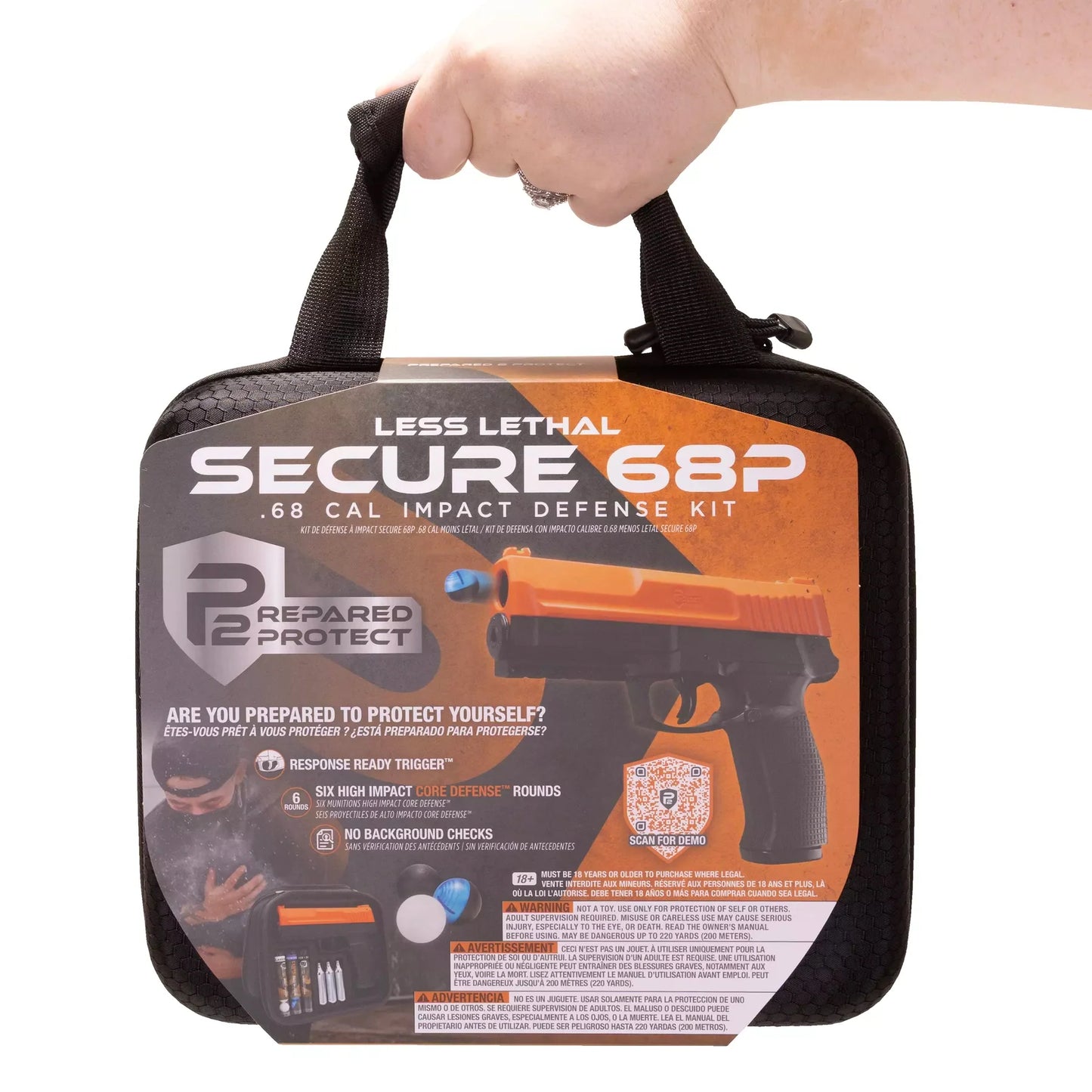 Prepared 2 Protect Secure 68P Self-Defense Projectile Launcher Kit (Non-Pepper)