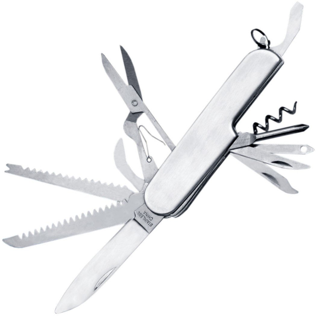 13-in-1 Stainless Steel EDC Folding Utility Survival Pocket Knife & Tool 3.25"