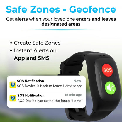 SecuLife Elderly Fall Detection, Smart Wristband, SOS Emergency calling, Caregiver GPS Tracker – Simple & Reliable Life Alert System for Seniors, easy to use app