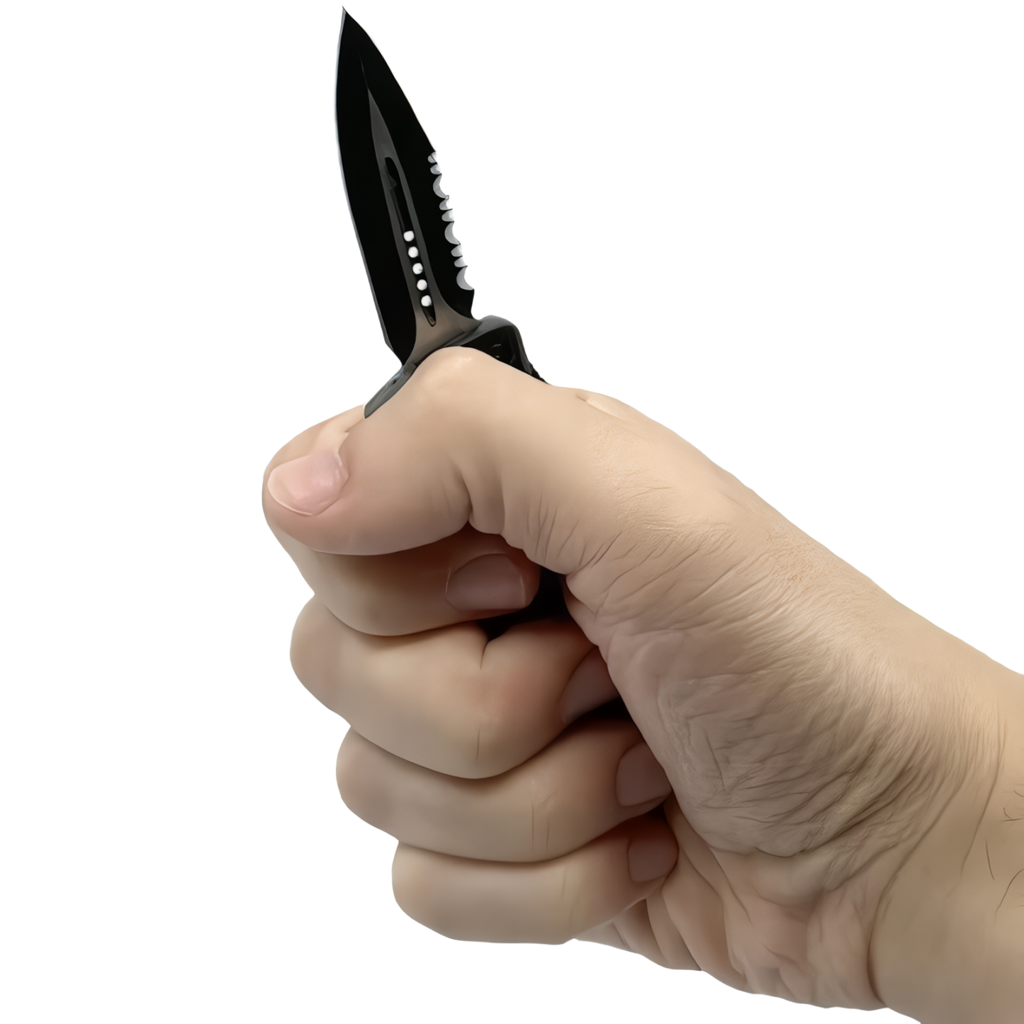 Armed Force Tactical Mini Automatic OTF Half Serrated Dagger Knife 1.75"
