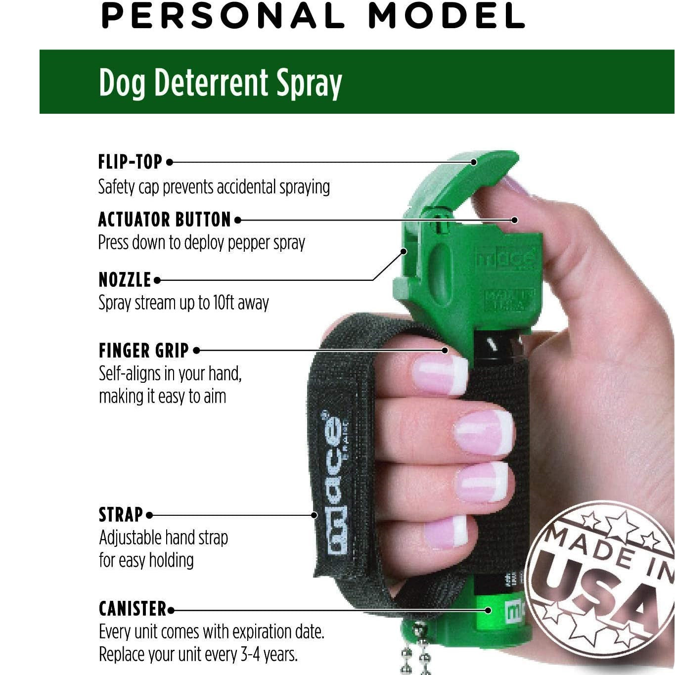 Mace Muzzle Dog Repellent Jogger Pepper Spray 14g