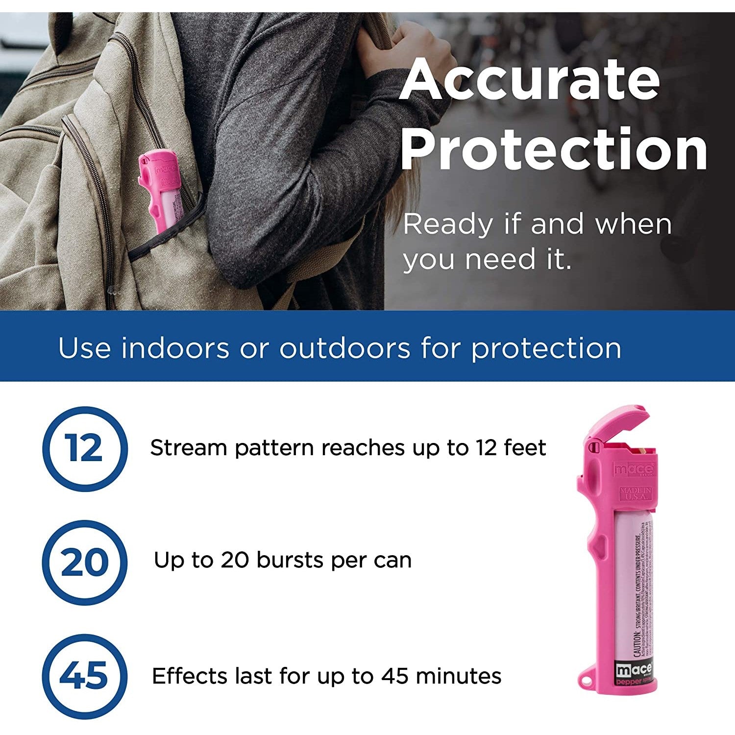 Mace PepperGard Personal Keychain Pepper Spray 18g
