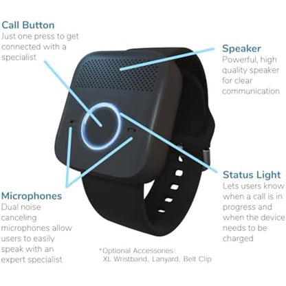 Safety+ 4G Medical Alert System for Seniors: Watch-Style, Fall Detection, 24/7 Monitor, WiFi Locate, SOS Button, Small, Lightweight, (Call to Activate)$$Sport & Recreation Other
