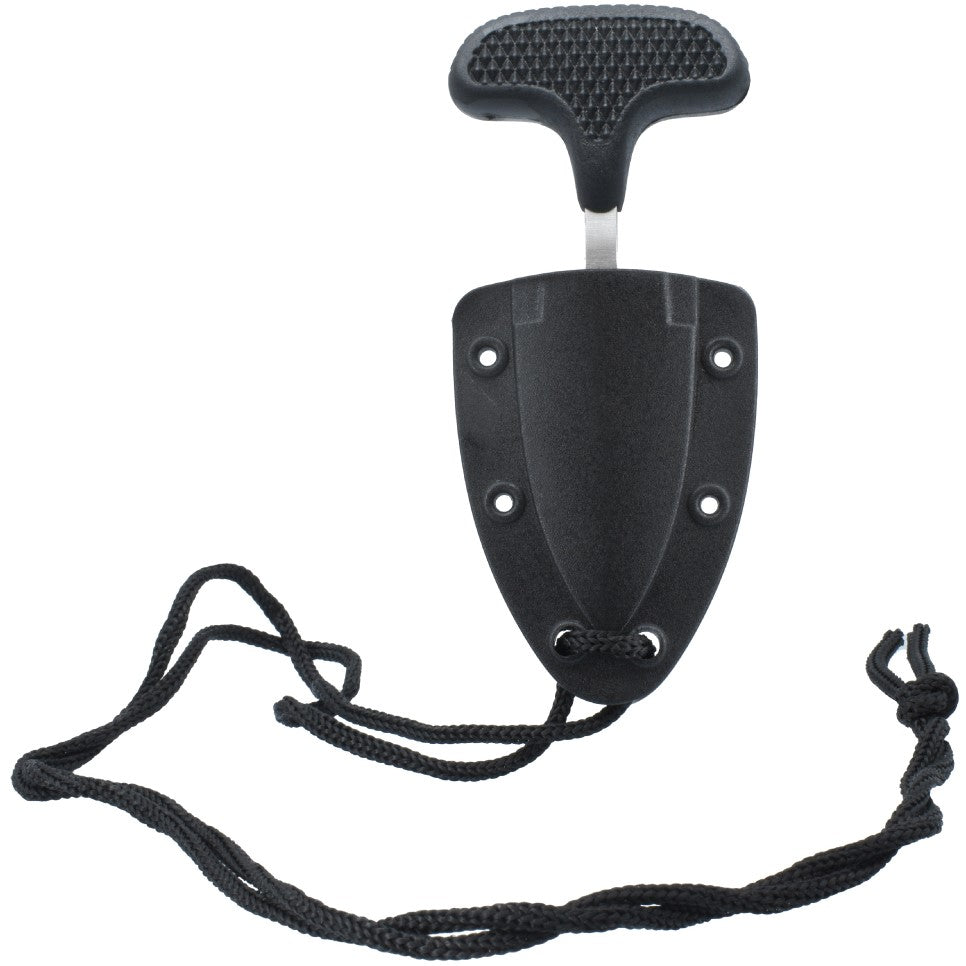 ElitEdge Tactical Steel Neck Knife 3.5" w/ Sheath & Lanyard