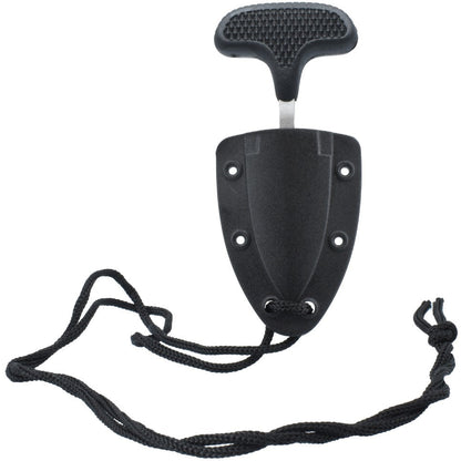 ElitEdge Tactical Steel Neck Knife 3.5" w/ Sheath & Lanyard