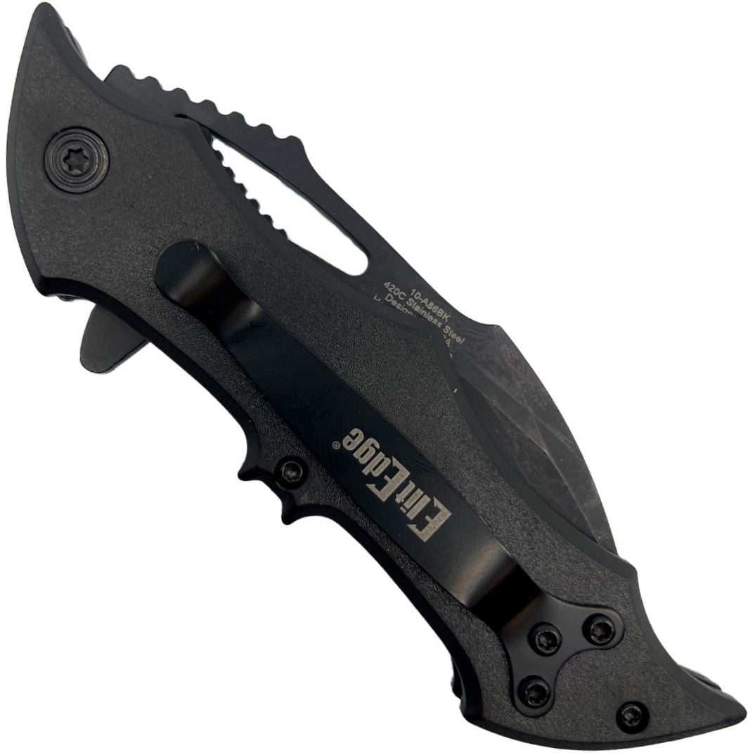 ElitEdge Bat Stainless Steel Folding Knife 3.75" w/ Pocket Clip