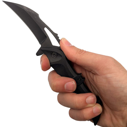 ElitEdge Bat Stainless Steel Folding Knife 3.75" w/ Pocket Clip