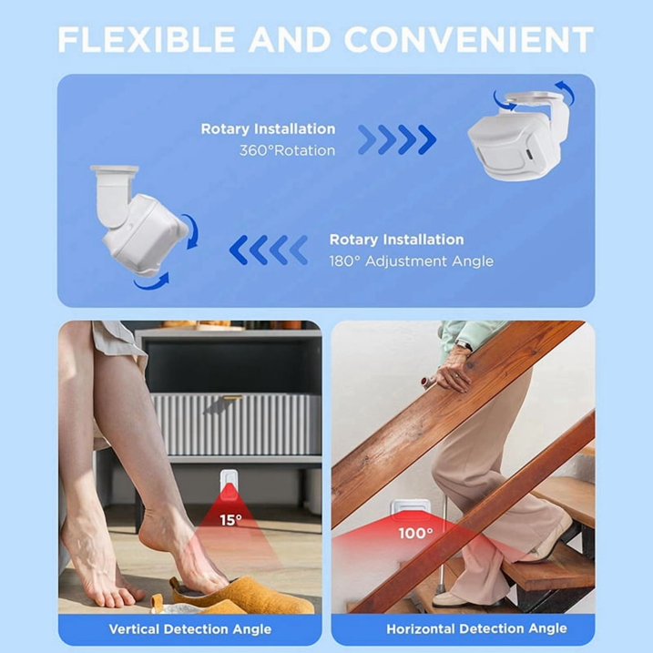 Bed Sensor Alarm for Elderly Dementia Patients - Wireless Fall Detection & Motion Sensor Alert System for Seniors