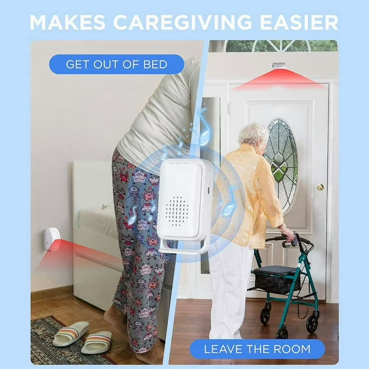 Bed Sensor Alarm for Elderly Dementia Patients - Wireless Fall Detection & Motion Sensor Alert System for Seniors