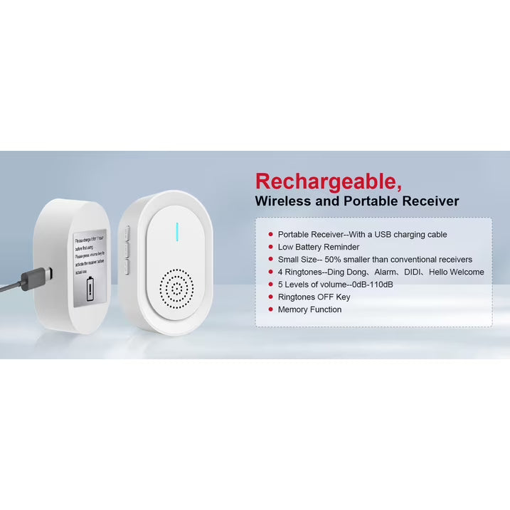 CallToU Wireless Caregiver Pager with SOS Call Buttons for Elderly, Medical Alert System 500FT