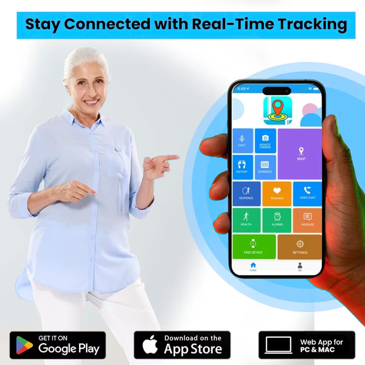 SecuLife GPS Tracker for Elderly with Fall Detection – Medical Alert System for Seniors with 24/7 Monitoring, Caregiver App, Lightweight, SOS Panic Button & Assistive Speakerphone for Personal Safety