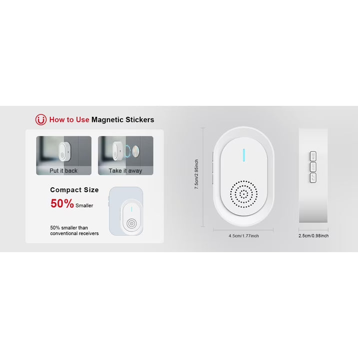 CallToU Wireless Caregiver Pager with SOS Call Buttons for Elderly, Medical Alert System 500FT