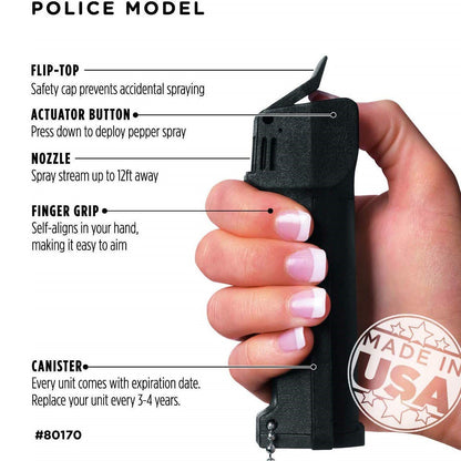 Mace Triple Action Police Pepper Spray 18g w/ Pocket Clip