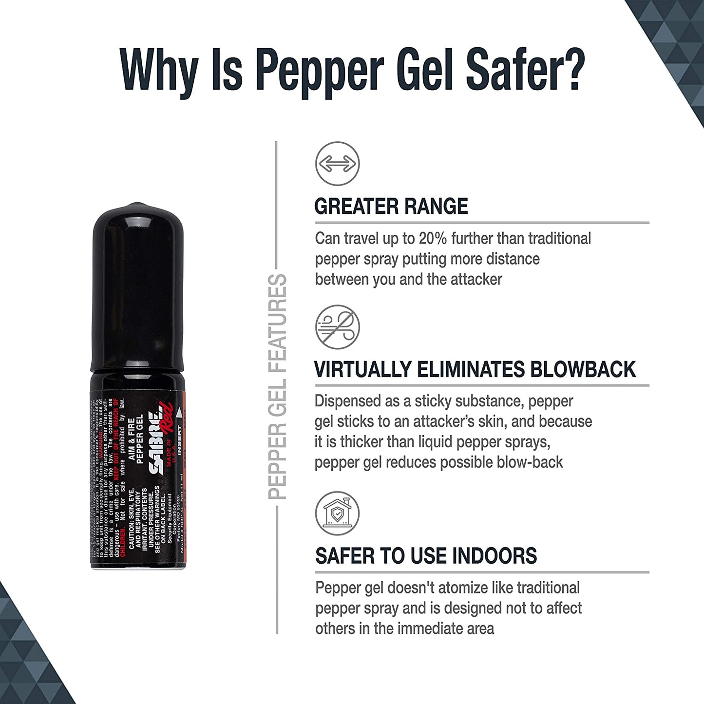 SABRE® Red Aim & Fire Reloadable Pepper Gel Gun