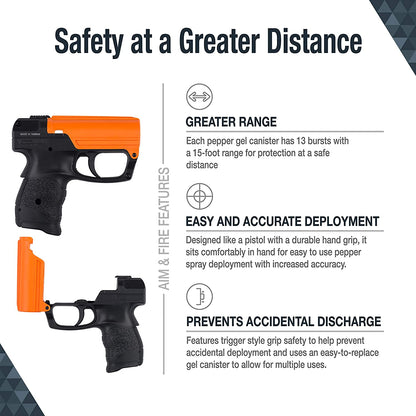 SABRE® Red Aim & Fire Reloadable Pepper Gel Gun