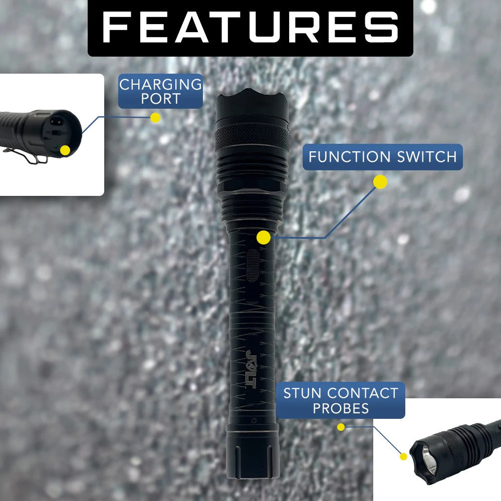 JOLT Rechargeable Police Stun Gun Flashlight 95M