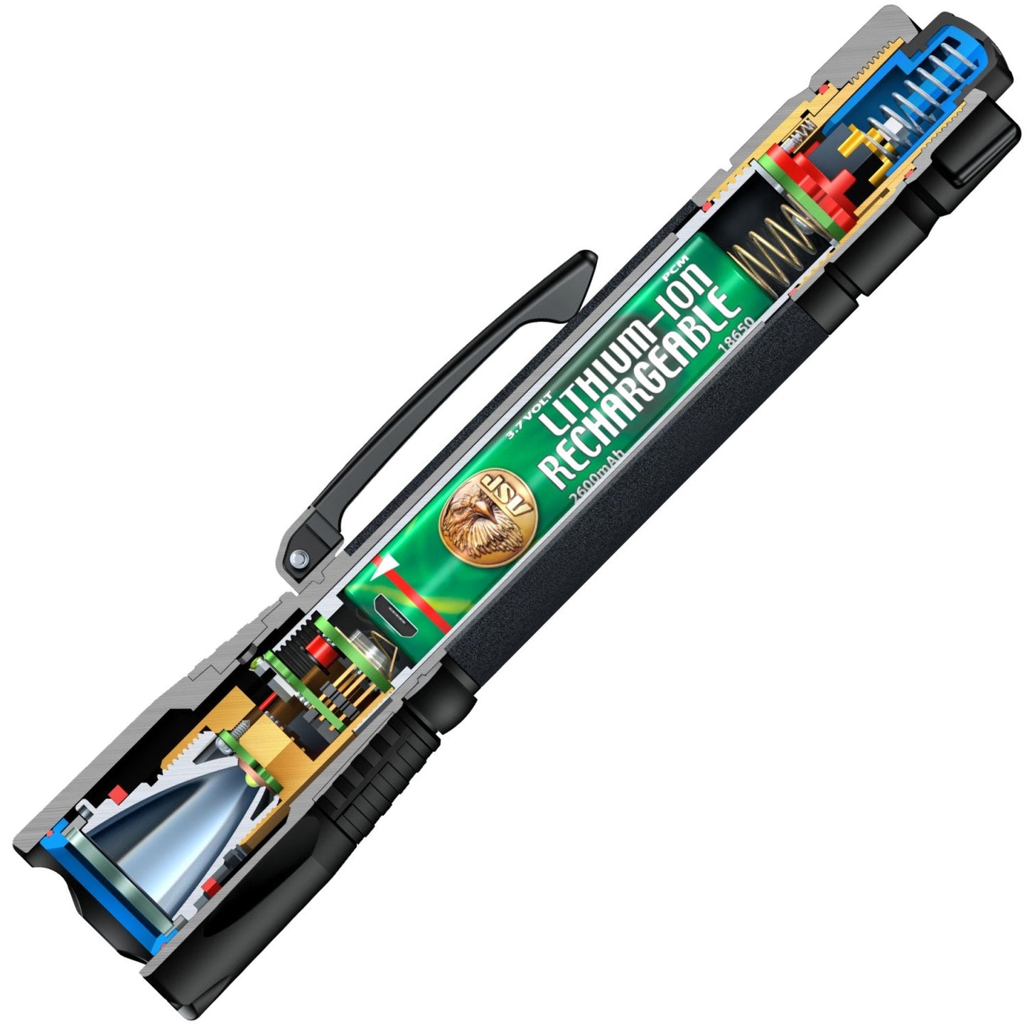 ASP Poly DF Police Duty Rechargeable LED Flashlight 420 Lm