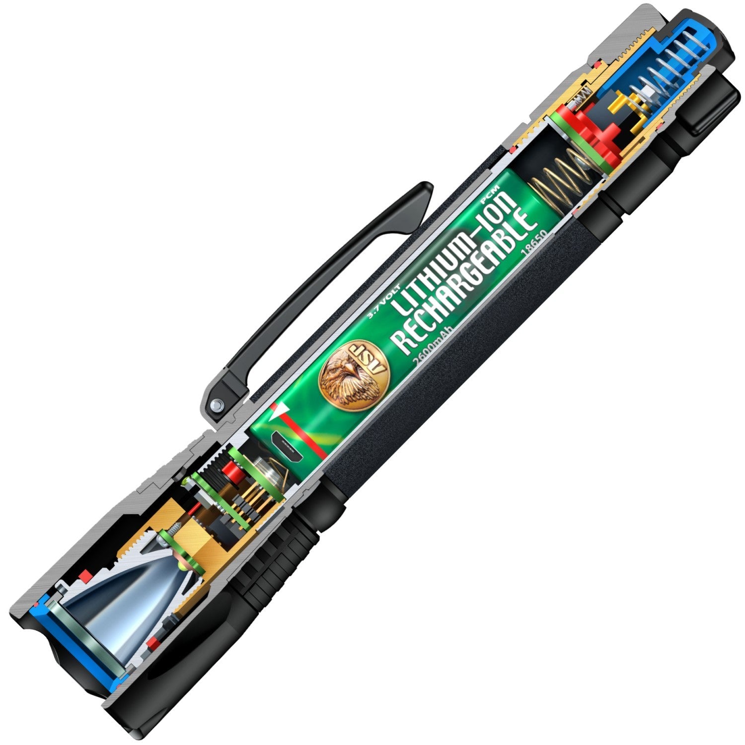 ASP Poly DF Police Duty Rechargeable LED Flashlight 420 Lm