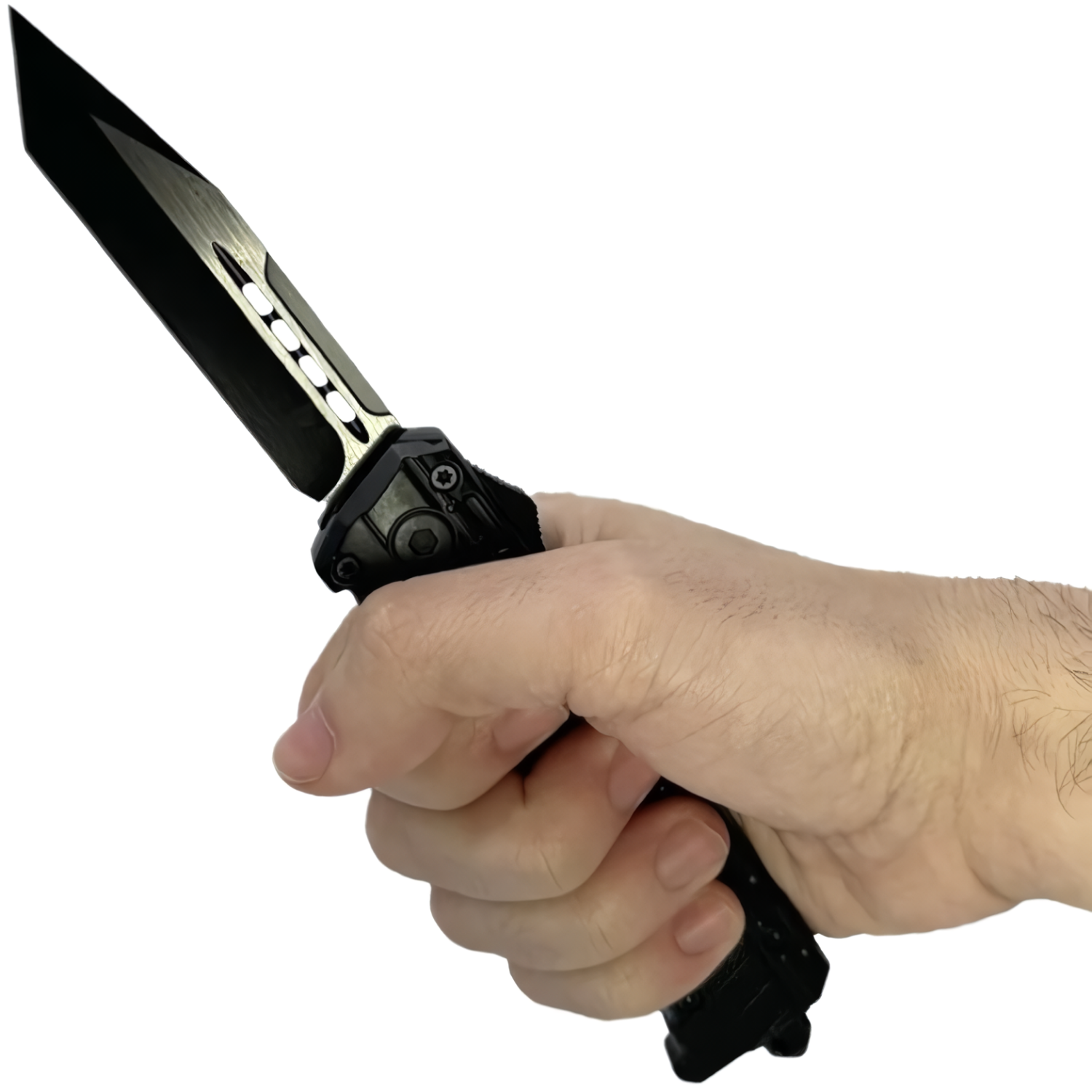Armed Force Tactical Automatic OTF Tanto Knife w/ Molle Holster 3.5"
