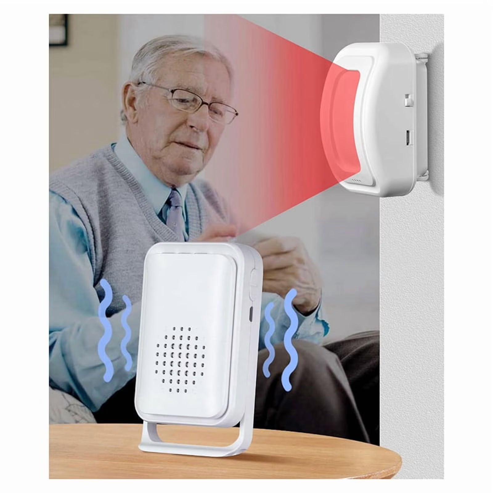 Bed Sensor Alarm for Elderly Dementia Patients - Wireless Fall Detection & Motion Sensor Alert System for Seniors
