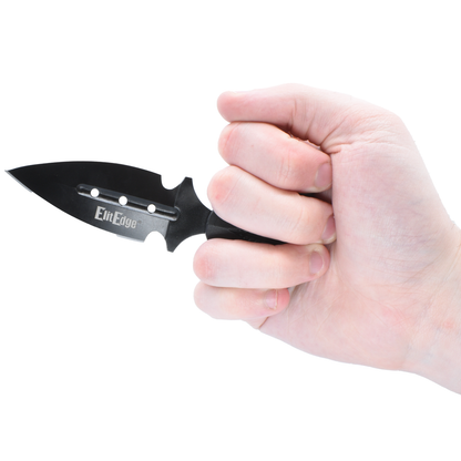 ElitEdge Steel Push Dagger Tactical Knife 3" w/ Nylon Sheath