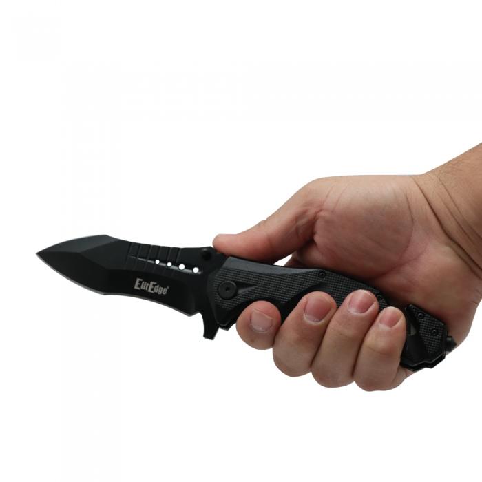 ElitEdge Rescue Stainless Steel EDC Tactical Folding Pocket Knife 3.75"