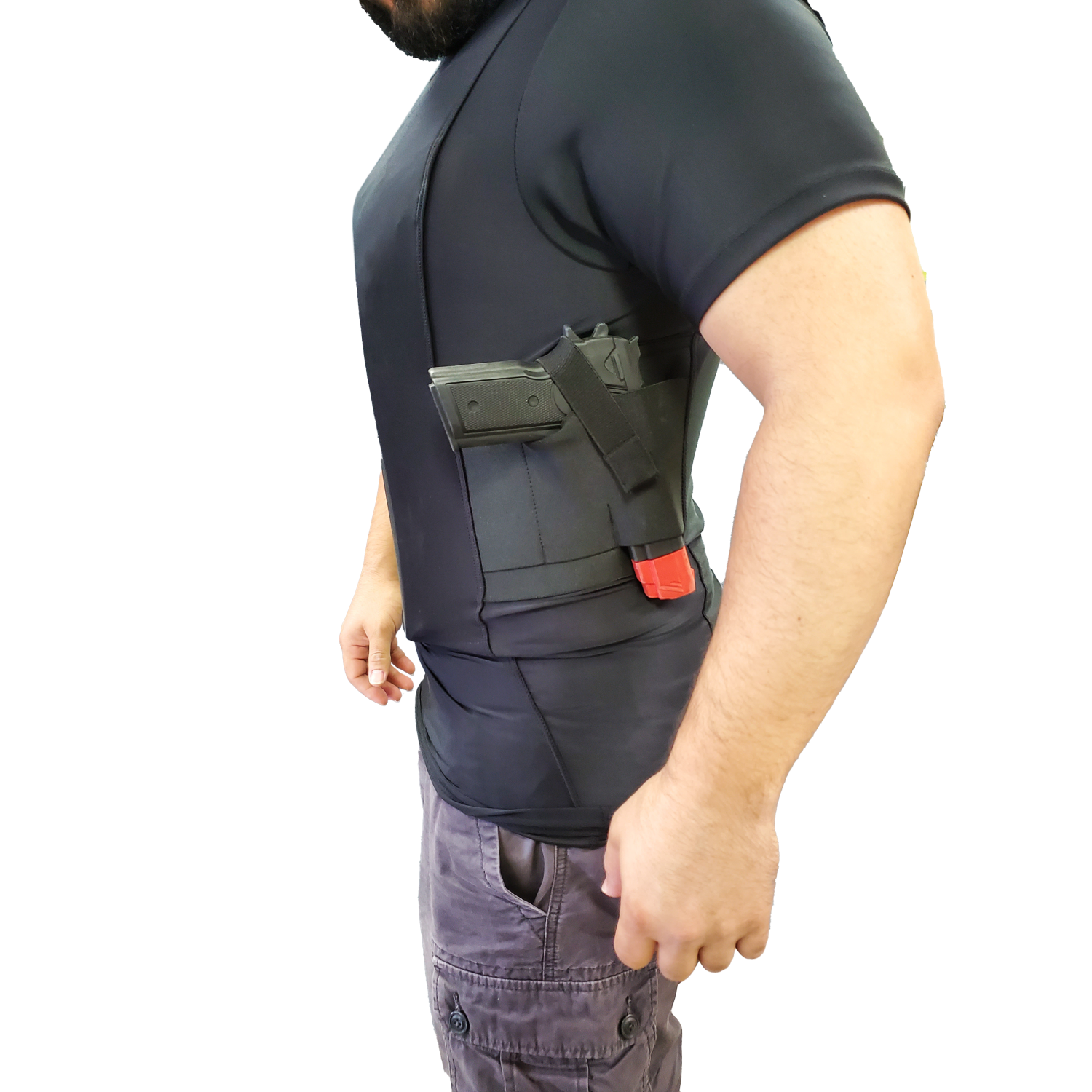 Streetwise Safe-T-Shirt Ballistic Plate Carrier w/ Holster L-3XL