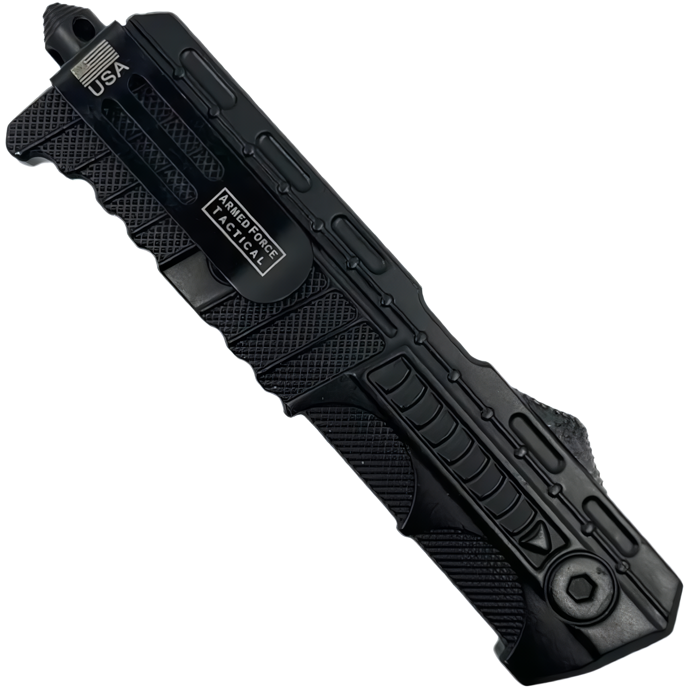 Armed Force Tactical Automatic OTF Tanto Knife w/ Molle Holster 3.5"