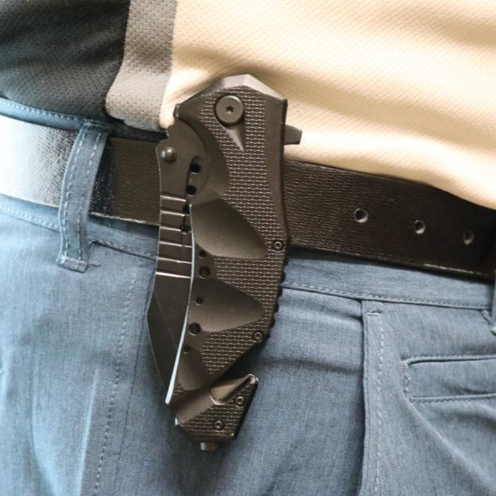 ElitEdge Rescue Stainless Steel EDC Tactical Folding Pocket Knife 3.75"