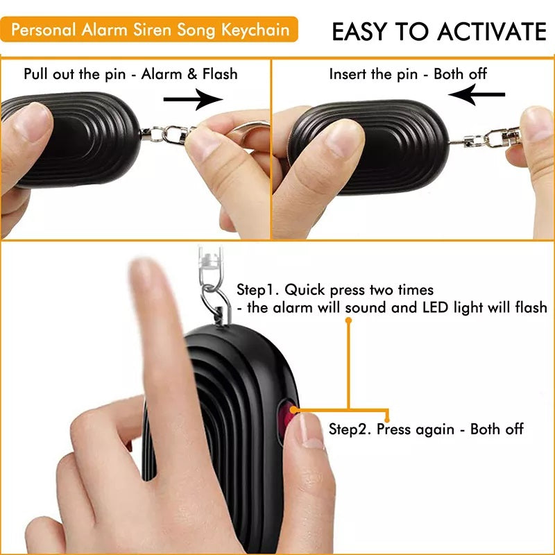 Crow Alert Personal Pull Pin Panic Alarm 130dB w/ LED Light