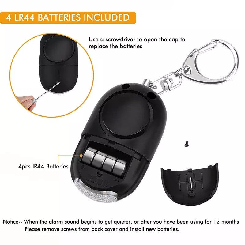 Crow Alert Personal Pull Pin Panic Alarm 130dB w/ LED Light