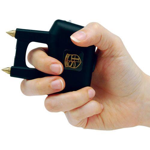 Safety Tech Spike Knuckle Rechargeable Stun Gun Black 20M