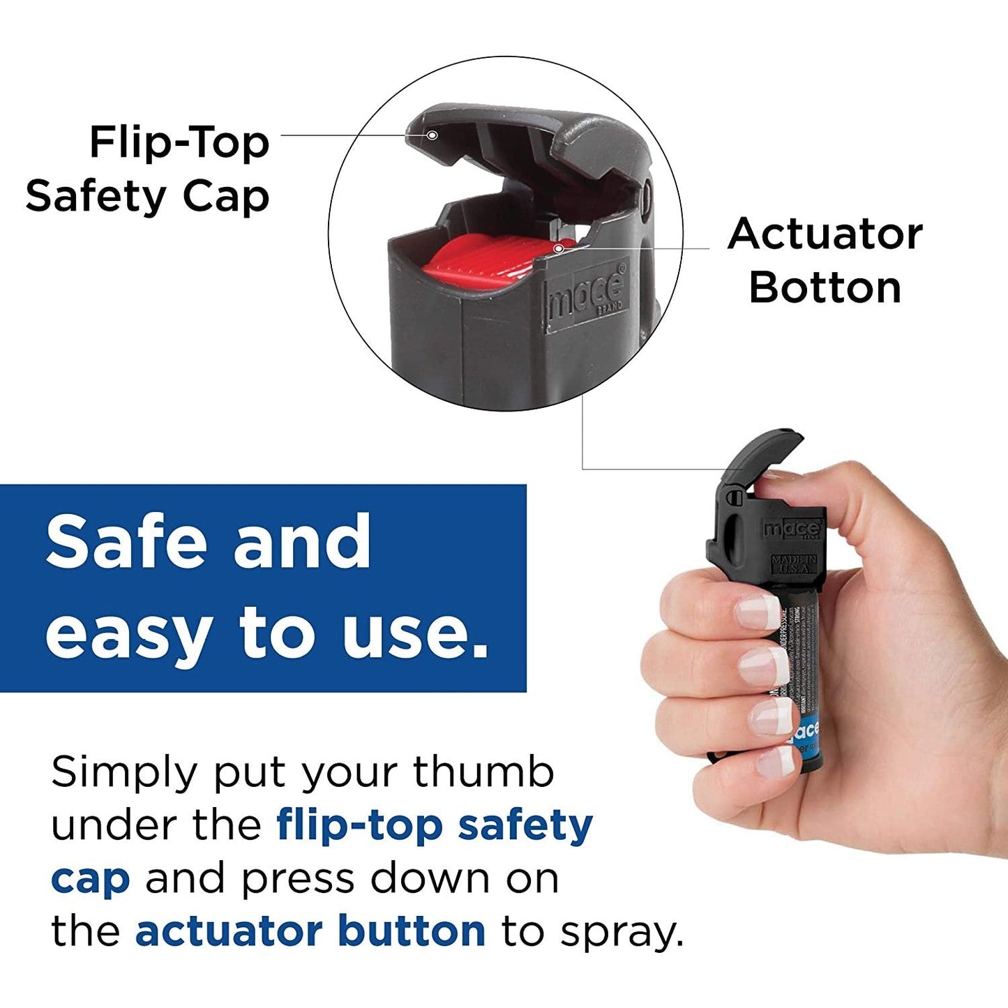 Mace Triple Action Pocket Keychain Pepper Spray 12g