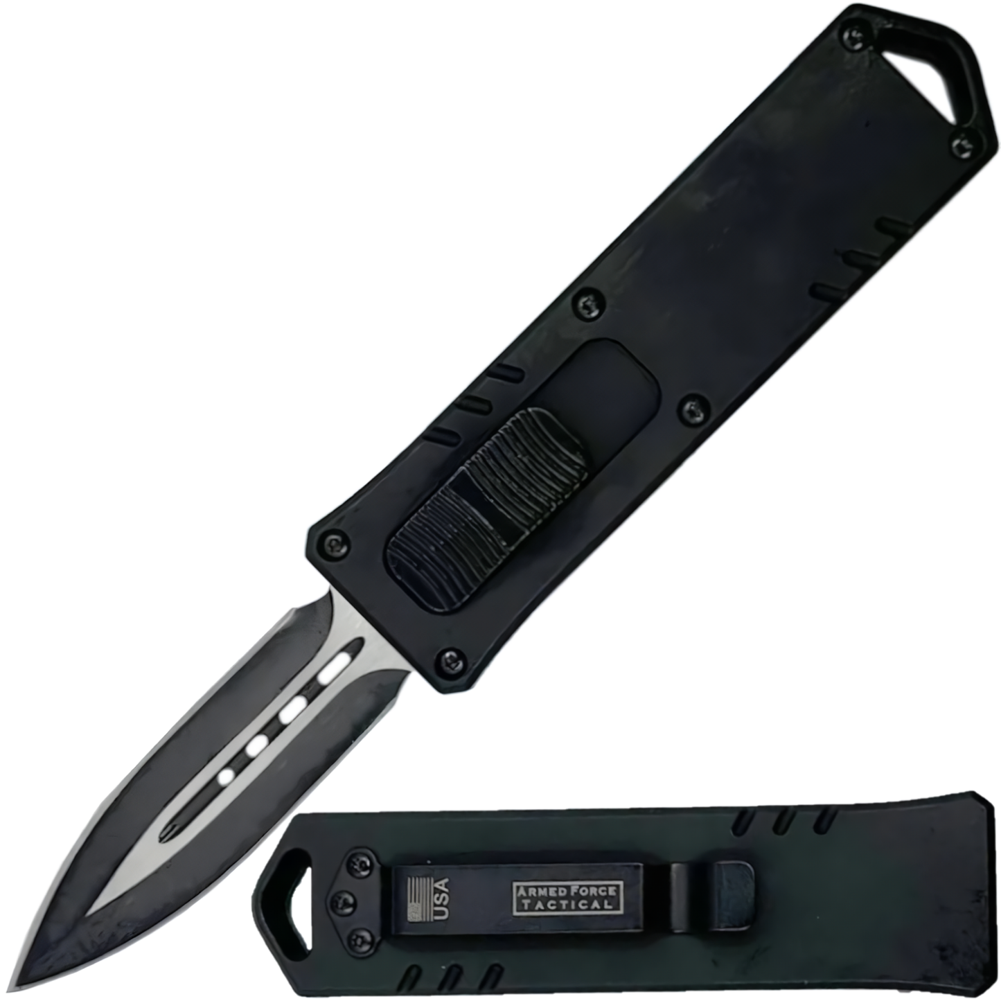 Armed Force Tactical Mini Automatic OTF Dagger Pocket Knife 3"
