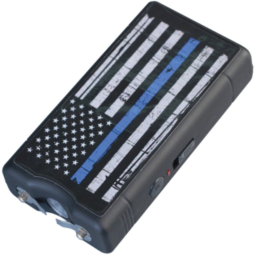 Police Force Tactical Blue Line Stun Gun w/ Braclet 9.1M