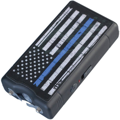 Police Force Tactical Blue Line Stun Gun w/ Braclet 9.1M