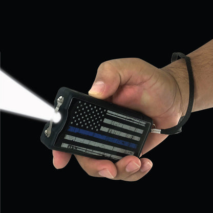 Police Force Tactical Blue Line Stun Gun w/ Braclet 9.1M