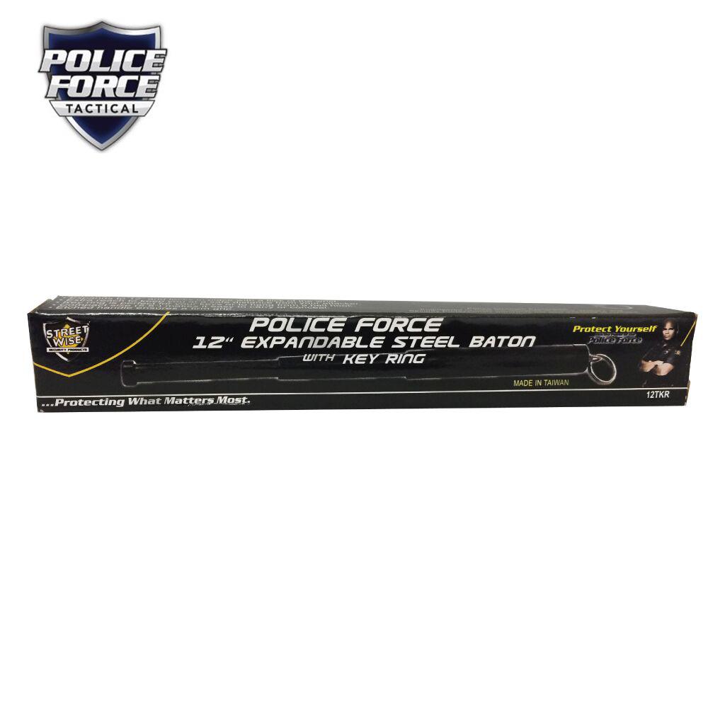 Police Force Tactical Expandable Steel Keychain Baton 12"