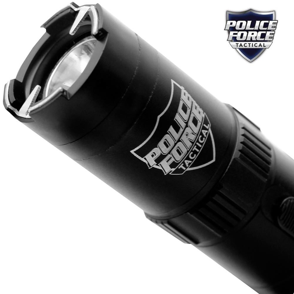 Police Force Tactical Rechargeable Stun Gun Flashlight 9.2M