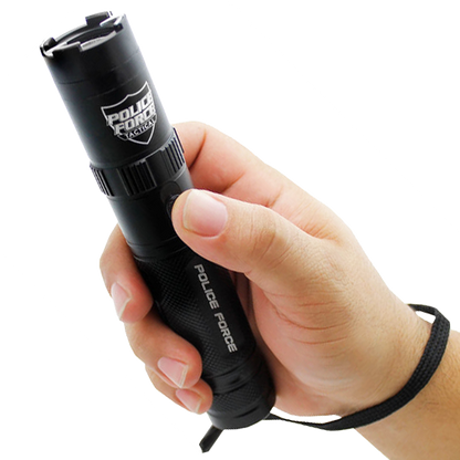 Police Force Tactical Rechargeable Stun Gun Flashlight 9.2M