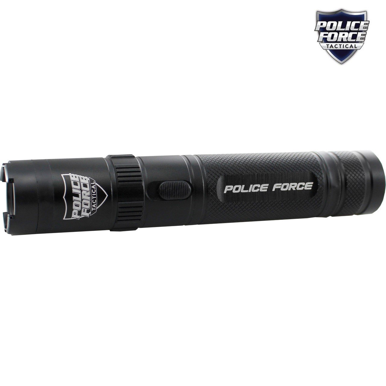 Police Force Tactical Rechargeable Stun Gun Flashlight 9.2M