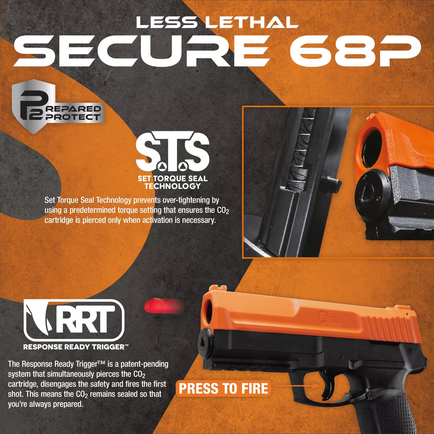 Prepared 2 Protect Secure 68P Self-Defense Pepper Ball Kit