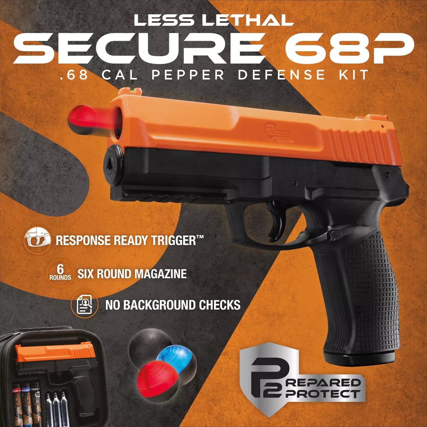 Prepared 2 Protect Secure 68P Self-Defense Pepper Ball Kit
