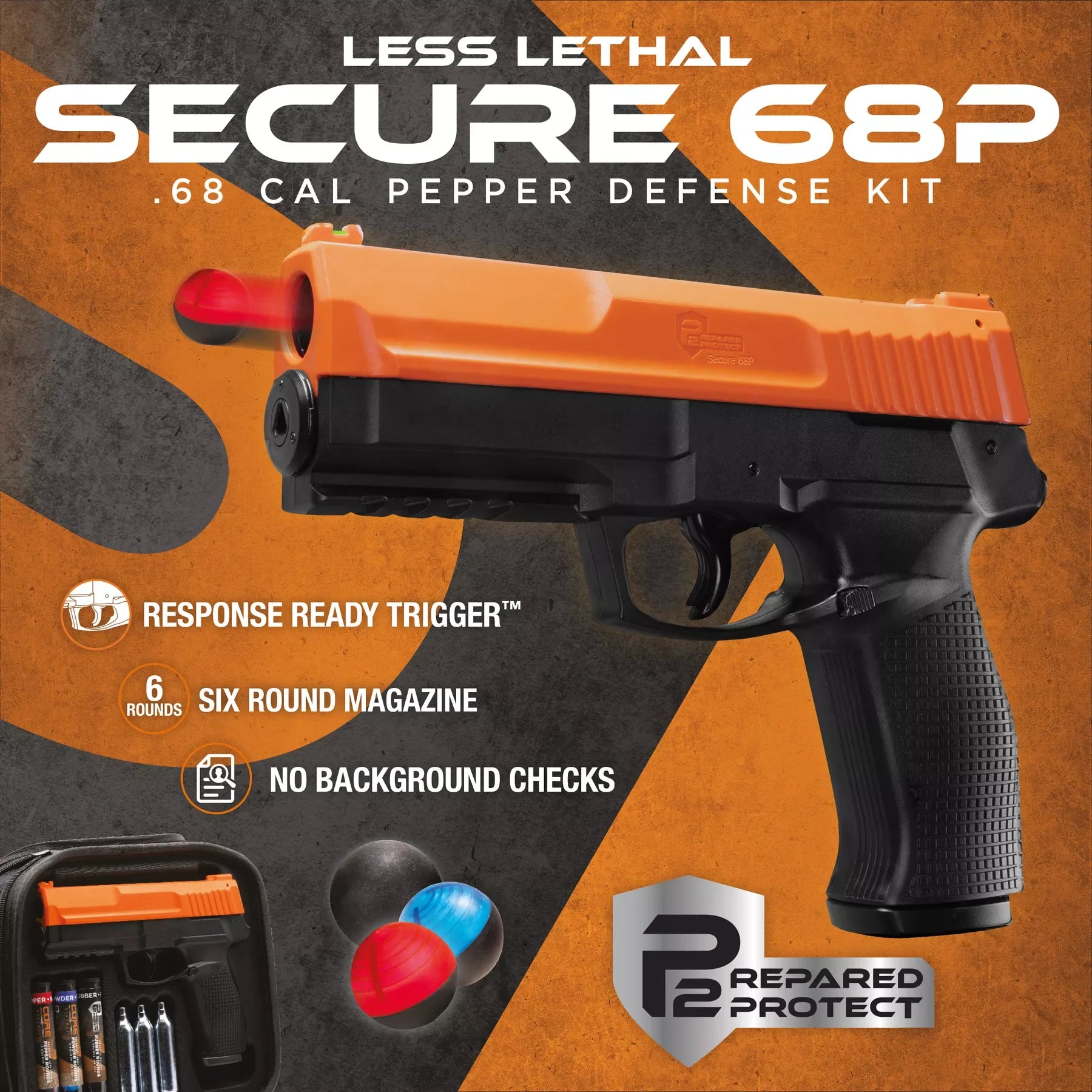 Prepared 2 Protect Secure 68P Self-Defense Pepper Ball Kit