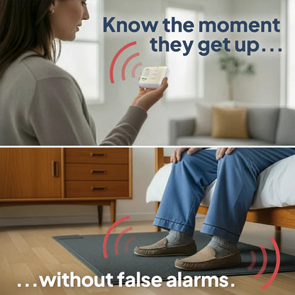 Bedside Floor Mat Alarm with Caregiver Pager