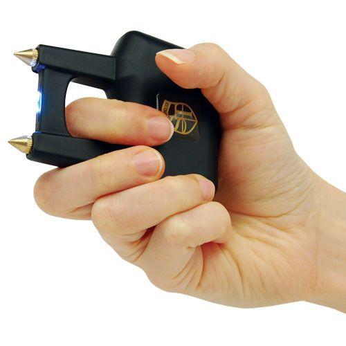 Safety Tech Spike Knuckle Rechargeable Stun Gun Black 20M