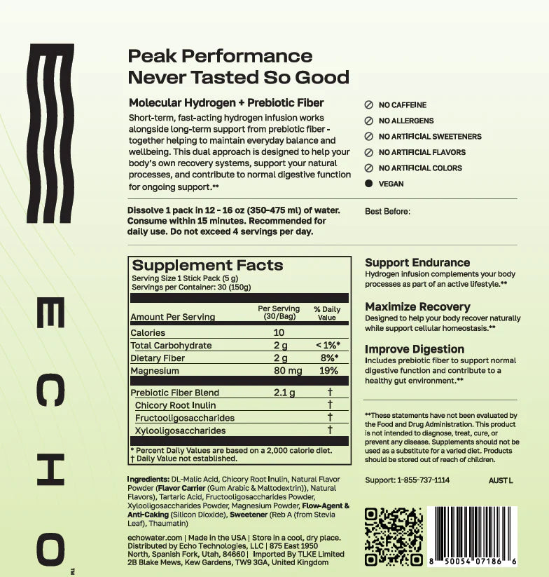 Hydrogen Prebiotic Stick Pack (30-pack)