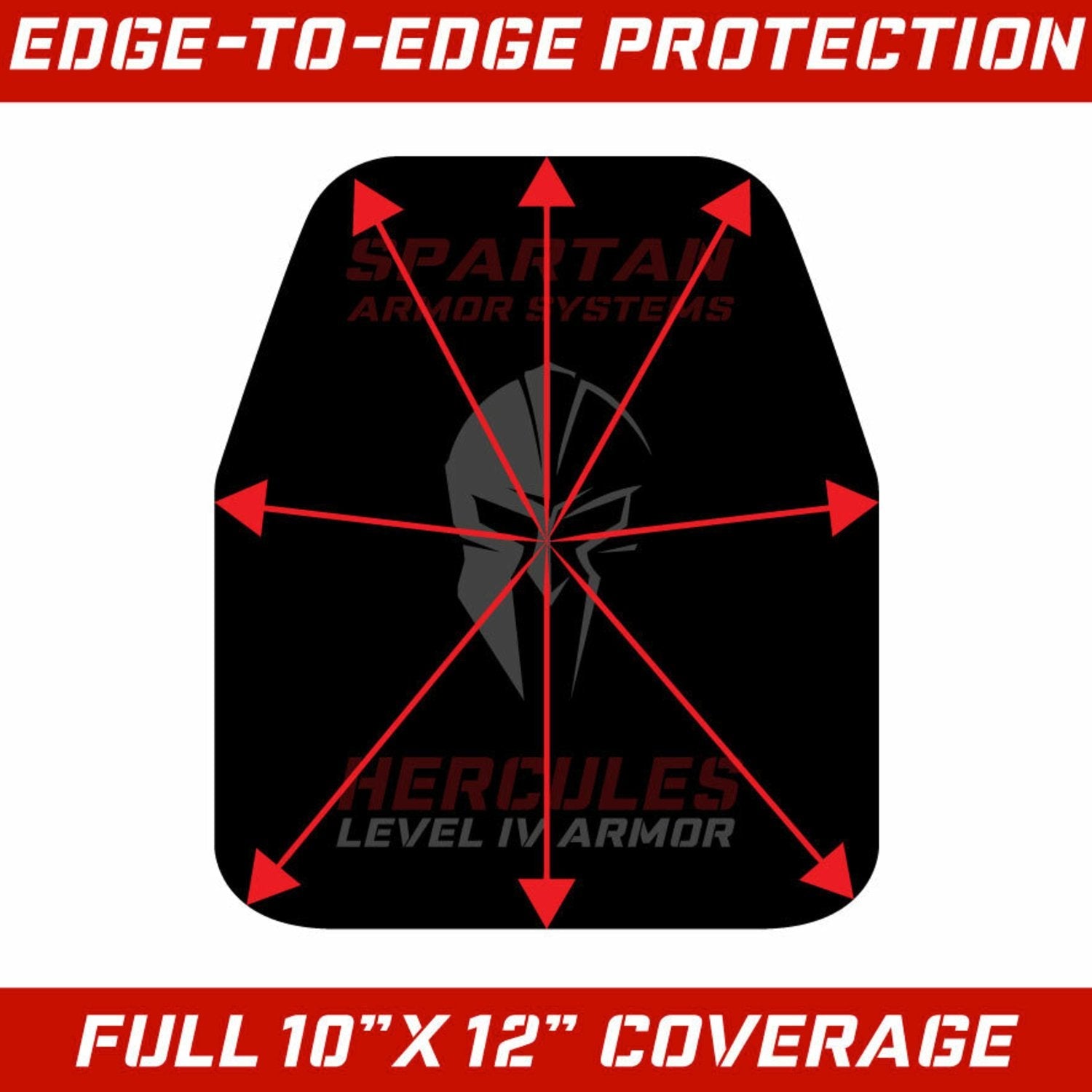 Spartan Armor Hercules Level IV Ceramic Body Armor 10" x 12"